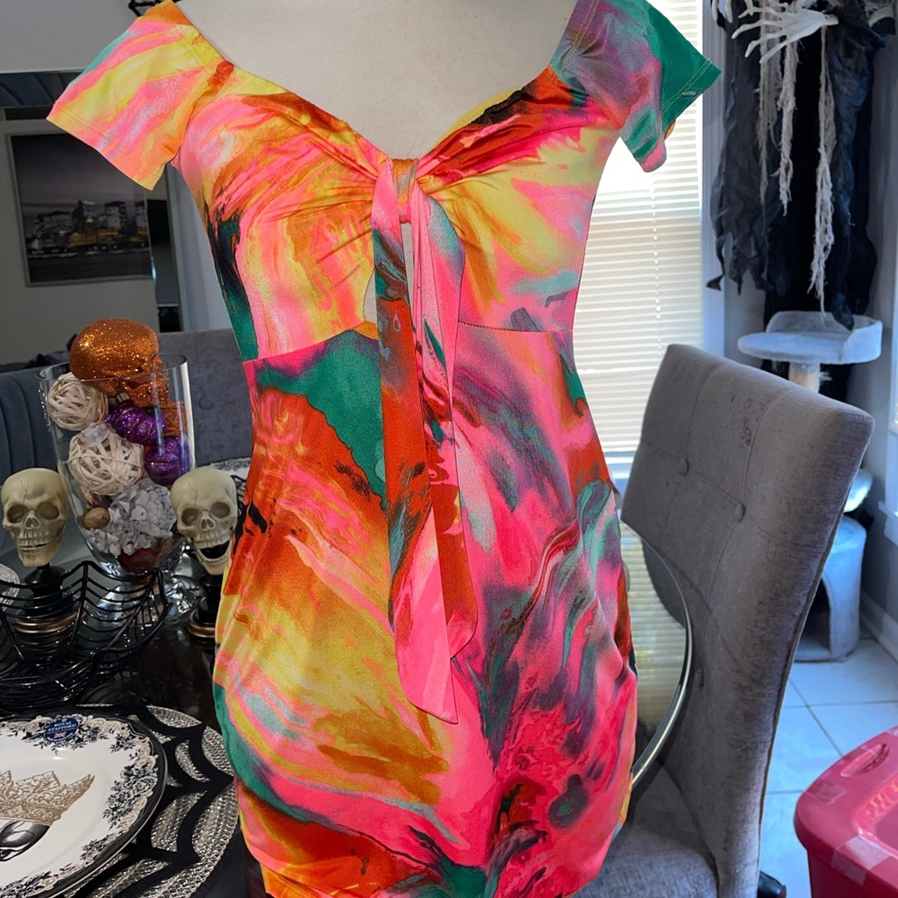 Multicolor Privy mini dress